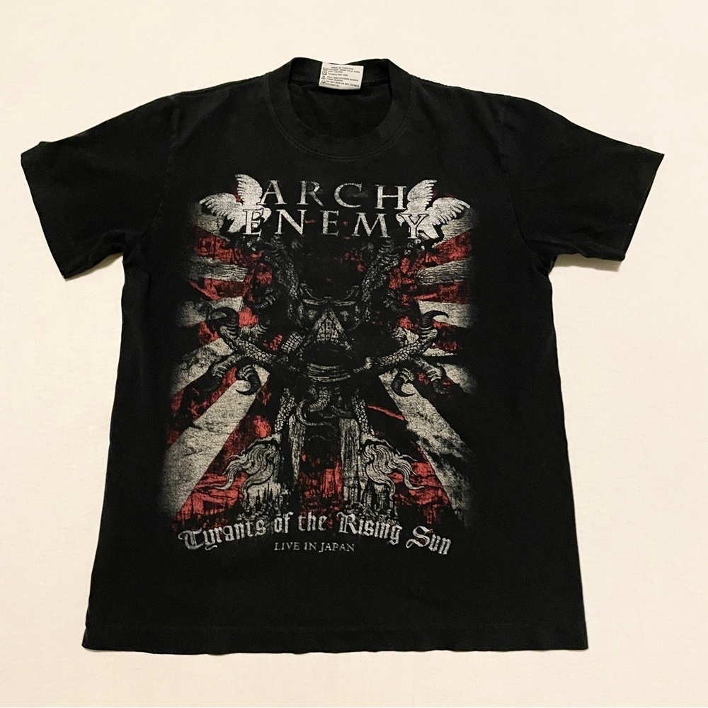 Vtg Arch Enemy Tyrants of the Rising Sun Live in Japan Band Shirt Size M